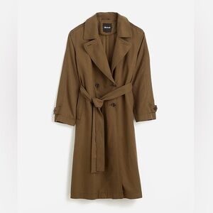 Madewell Classic Belted Dark Olive Trench Coat